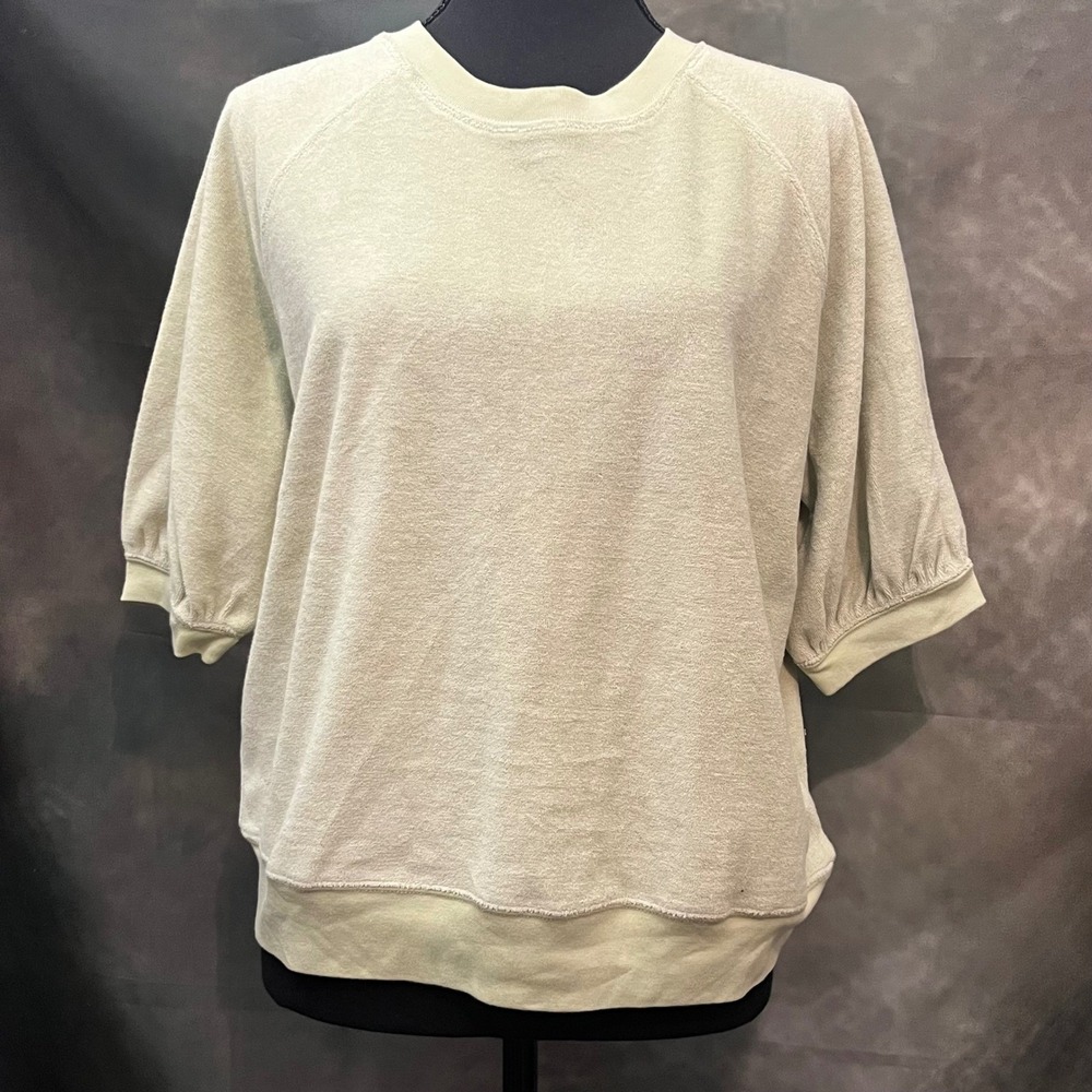 Rails Lia Julep Green Terrycloth Cotton Polyester Blend Pullover Top Size Medium